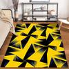 Geometric Yellow, Black, and Blue Abstract Pattern Carpet Design Suitable for Use As an Anti-slip for Living Room Bedroom Sofas