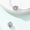 Copper Flower With Various Shapes Sparkling Zircon Sunflower Charms Beads Fit Original Bracelets Diy Jewelry