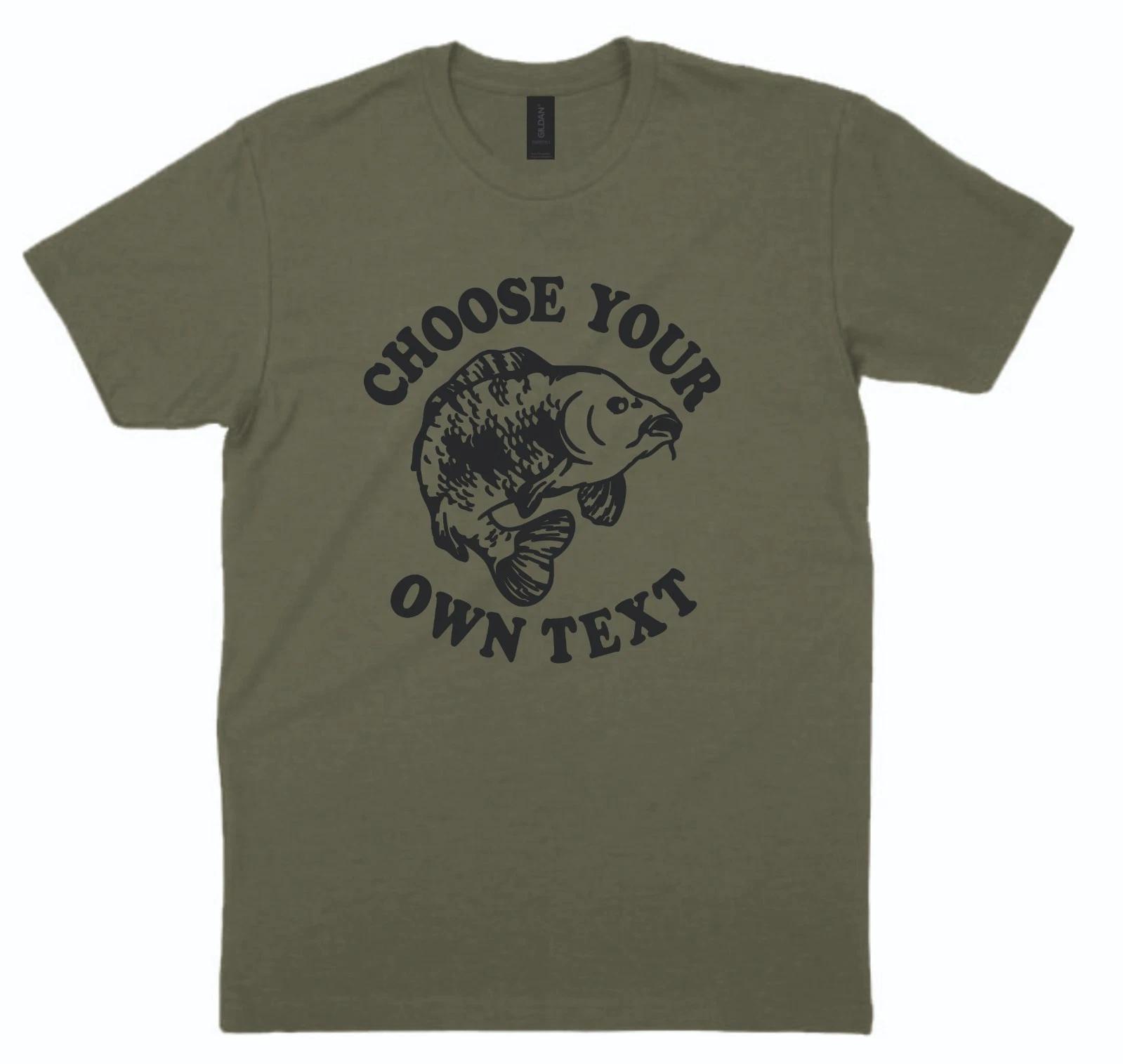 Personalised Carp T shirt Fishing Logo Style Angling Fisherman Angler Xmas Gift L