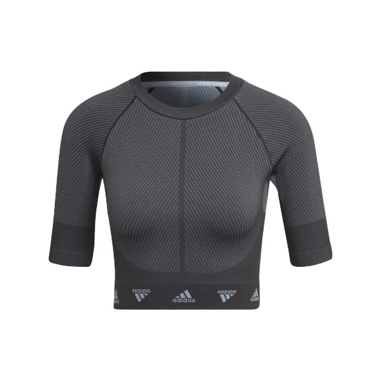 (WMNS) adidas AEROKNIT Training T-Shirt Asia Sizing Grey Women s HD9566 S
