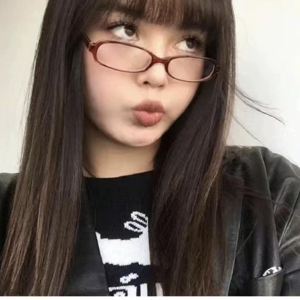 Y2K Vintage Square Frame Glasses New Narrow Frame Small Eyeglass Girls Outdoor Fashion Wear with Seaside Driving Glasses