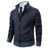 Cardigan casual da uomo, maglioni con colletto alla coreana in pile più spessi e caldi, capispalla autunno inverno da uomo, maglioni aderenti, giacche