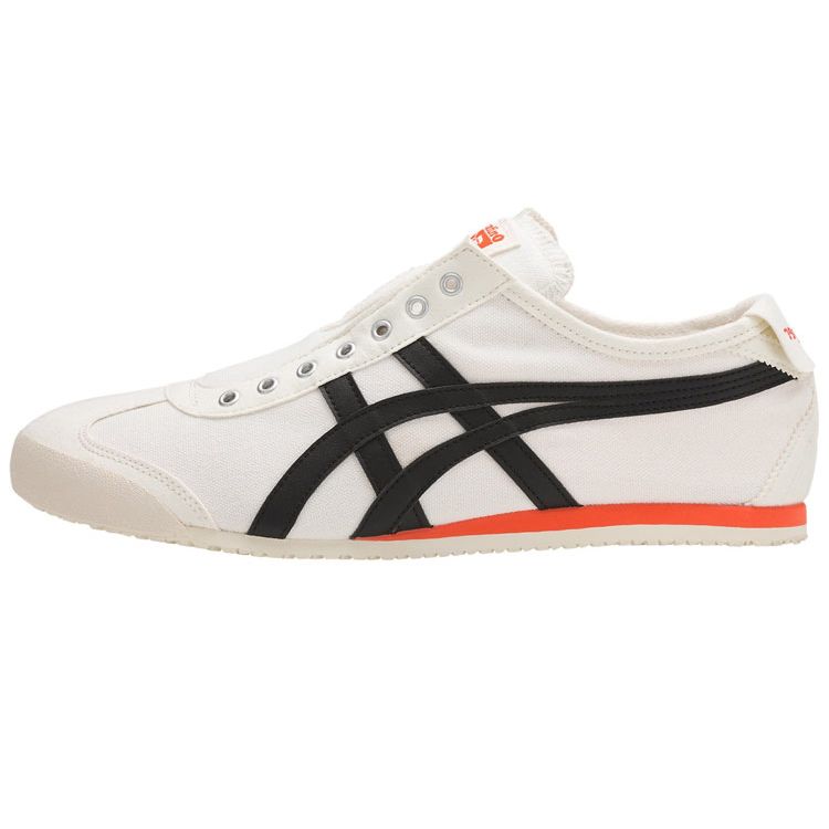 

ONITSUKA TIGER Mexico 66 Sports Кроссовки с круглым носком на шнуровке, нескользящие, износостойкие, с низким верхом, повседневные, унисекс, бело-черно-оранжевые D3K0N-0090 43.5