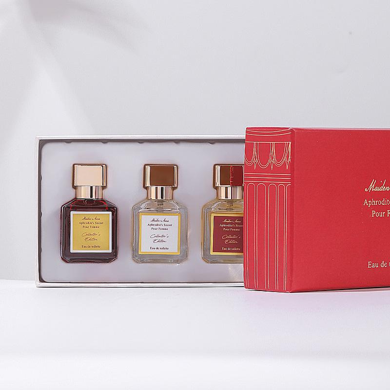 Rouge Crystal Red Long-Lasting Women's Perfume Gift Set - Light Fragrance, Three-Piece Valentine's Day Gift Box