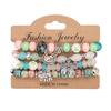Bohemian Retro Beaded Bracelet with Anchor Pendant