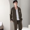 Autumn Pajamas Men'S Spring And Autumn Pure Cotton Long-Sleeved Dad Loungewear Men'S Cotton Large-Size Suit