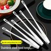 410 Stainless Steel Korean Barbecue Tongs for Steaks & Buffet