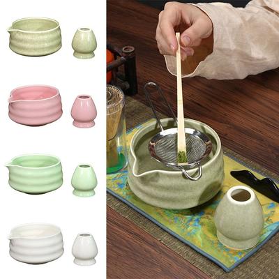Keramiskt Matcha Vispställ Slät Te Sallad Soppskål Te Ceremoniverktyg för Tesetstillbehör