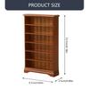 Miniature Library Wooden Bookshelf Model Realistic Dollhouses Bookcase Cabinet Furniture Ornament Decors for 1:12 Scale