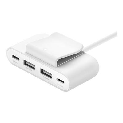 Hub Belkin BoostCharge 4 Ports 2 USB-C und 2 USB-A mit 2m Kabel Weiß