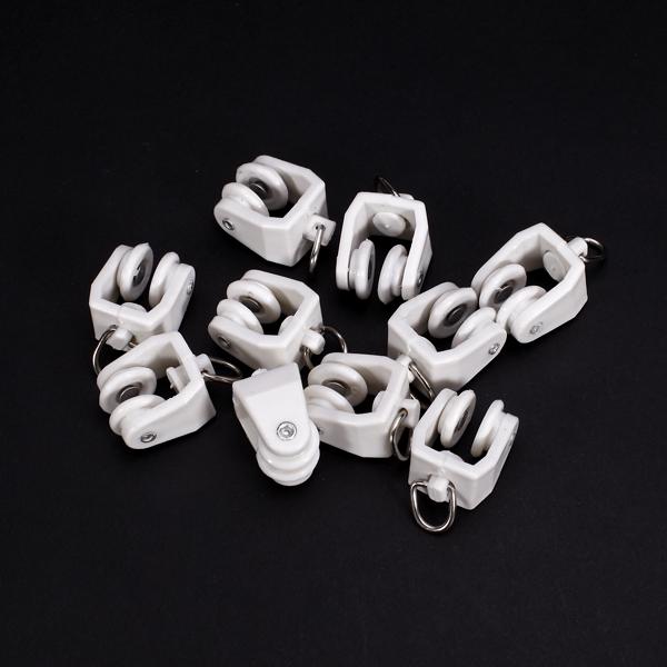 Buy 20pcs Bathroom Shower Window Curtain Track Rail Runners Slider Drapery Hooks at affordable