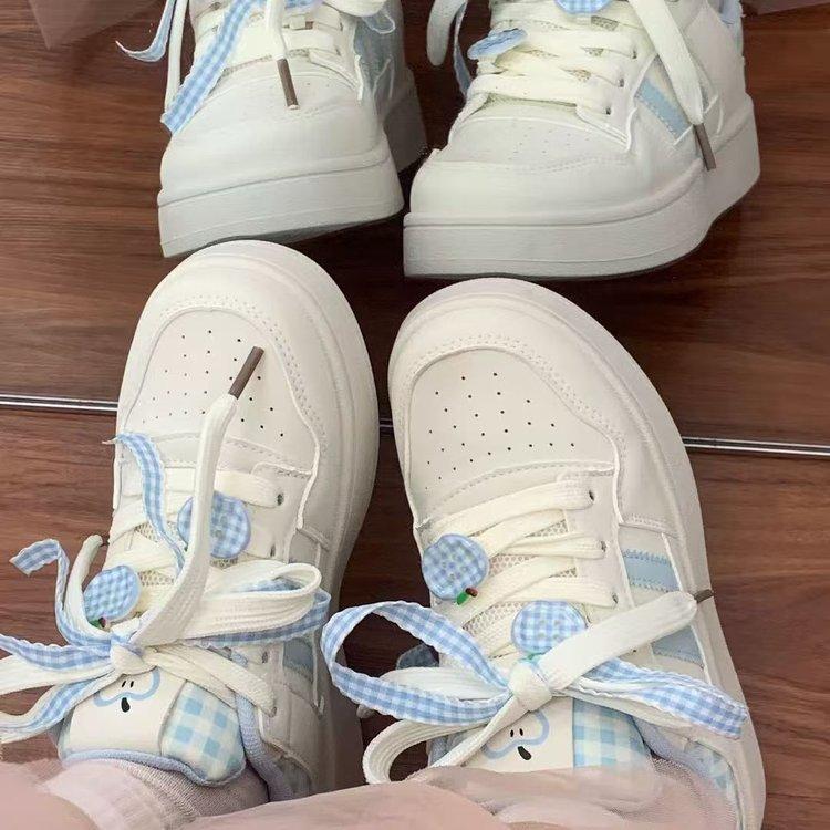 Korean Version of Versatile High-value Platform White Shoes 2025 Autumn New Ins Trendy Casual Retro Student Skateboard Shoes