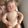 BZDOLL 60 CM Big Size Reborn Sleeping Babies Doll 3D Skin Soft Silicone Reborn Baby Toy for Girl with Vascular Vein, Cloth Body Like Real Art Bebe