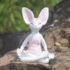 Cat Pink Adorable Resin Craft Charming Desk Ornament For Enthusiasts Meditation
