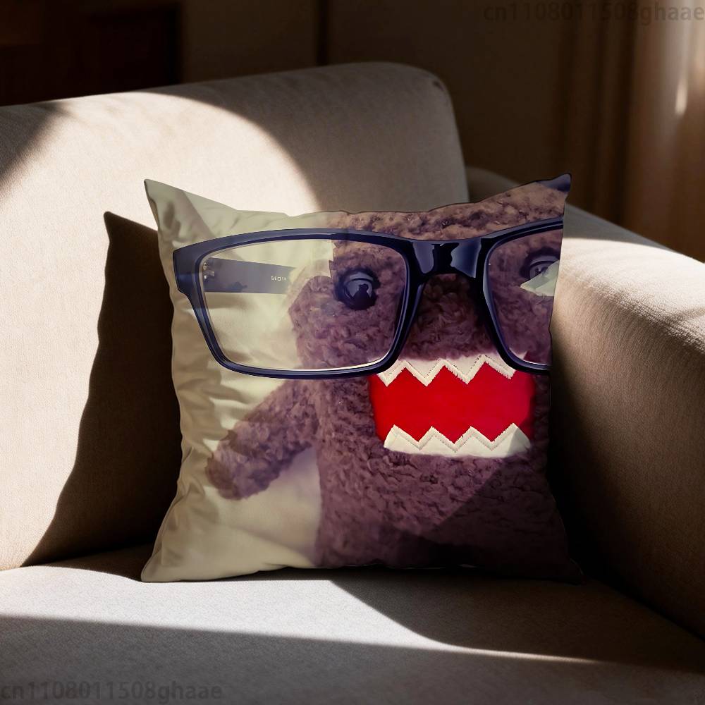 Cute Funny Domo Cartoon  Pillow Cover Living Room Sofa Cushion Cover Bedroom Room Bed Pillow Cover Home Decoration