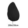 Cover for Garden And Patio Hanging Chairs, Black, with Zipper, Windproof, Dustproof, 210D Oxford ,