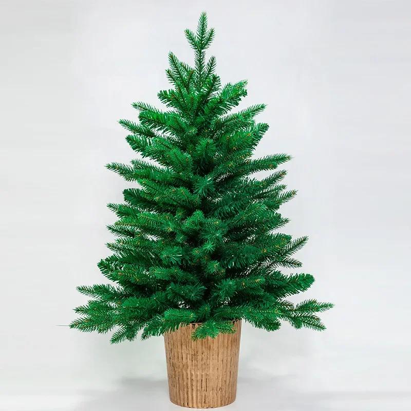1pc 45cm Accumulated Snow Christmas Tree Decoration New Year Decor Artificial PVC Christmas Tree Navidad Party Supplies 45cm