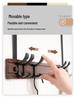 Bamboo & Wood Over-the-Door Hook Wall-Mounted No-Punch Coat Rack - Creative Entryway & Bedroom Storage