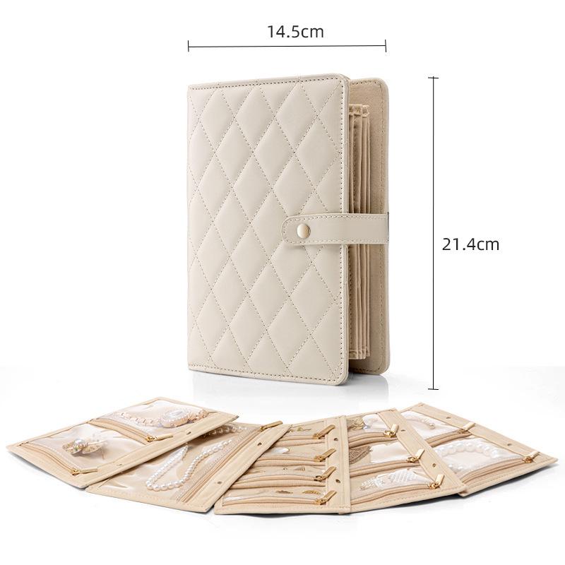 Přenosný vícevrstvý úložný album na šperky s antioxidačními přihrádkami na náušnice