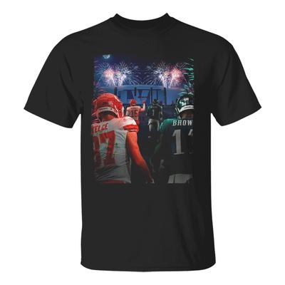 Kansas City Chiefs gegen Philadelphia Eagles Super Bowl Matchup Stadion Unisex T-Shirt