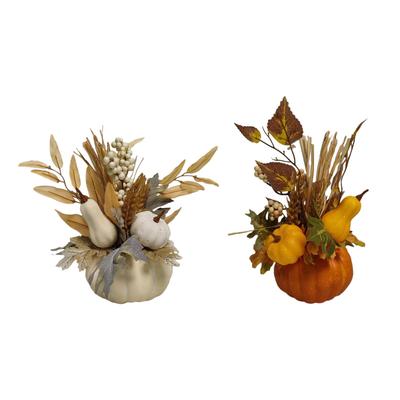 Artificial Halloween Pumpkin Decor Floral Arrangement Harvest Decor Props for Thanksgiving Bedroom Halloween DIY Crafts Party