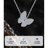 Moissanite Butterfly Wing Necklace Dainty Pendant Women