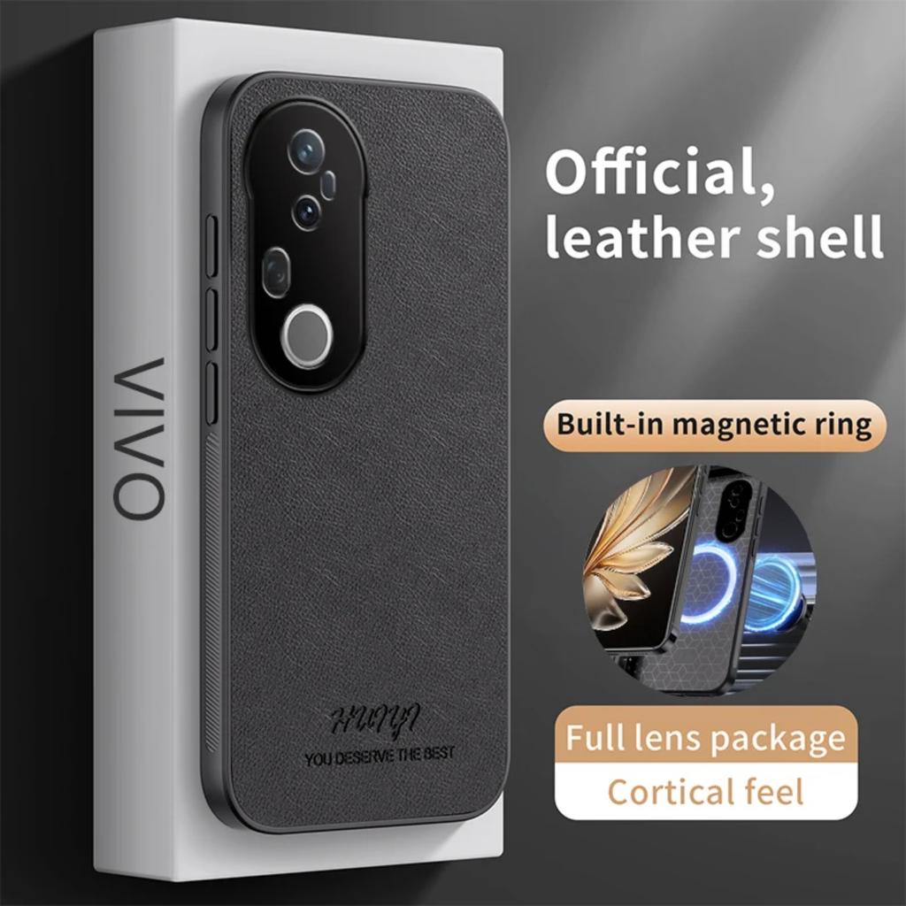 Leather Magsafe Case for Vivo S20 Pro 5G Car Magnetic Holder Wireless Charge Silicone Hard Phone Cover vivoS20Pro V2430A V2429A
