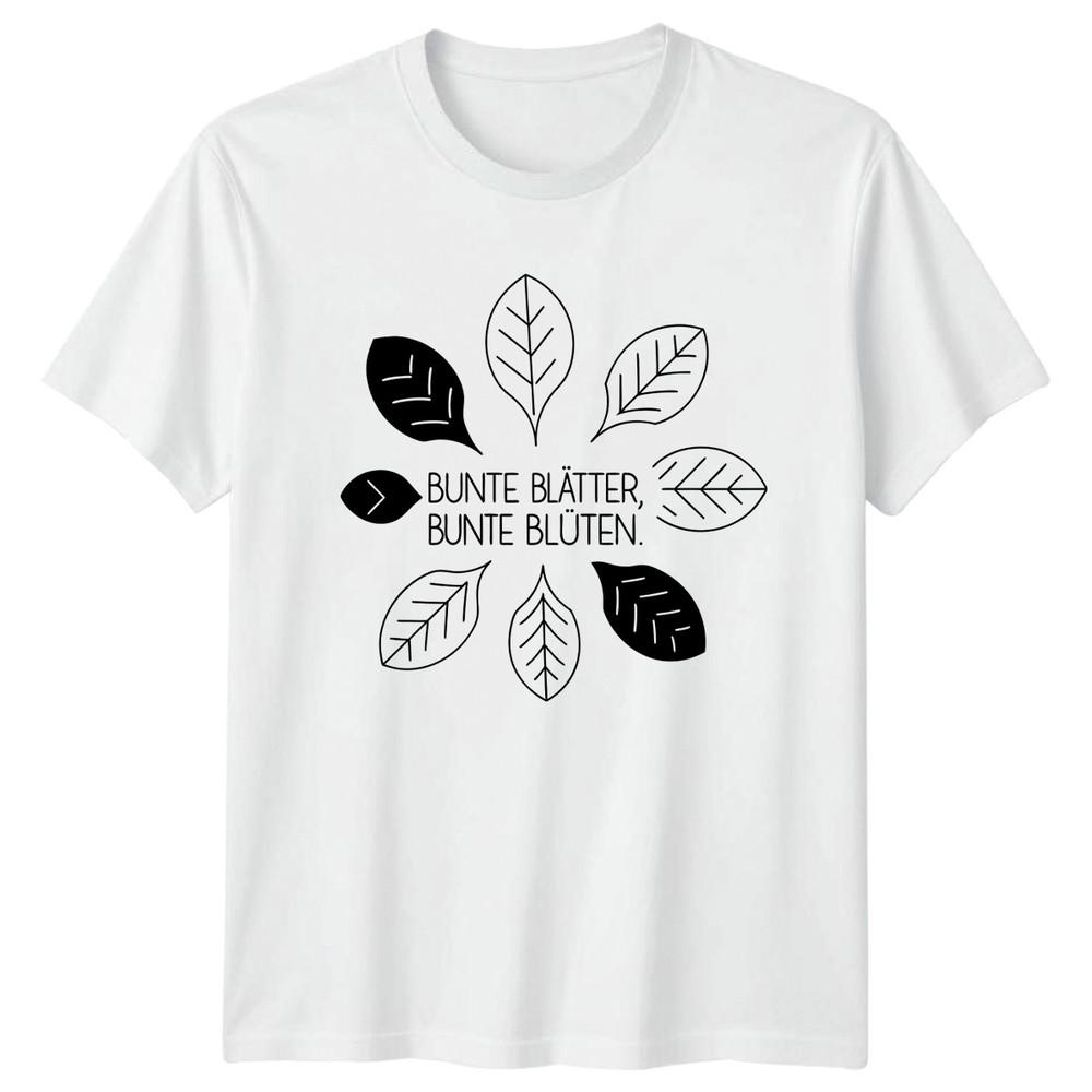 Bunte Bltter Bunte Blten TShirt Botanical Nature Autumn Gift For Him And Her S