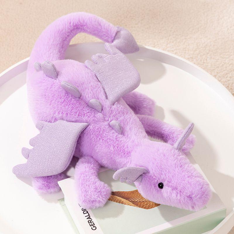 Jelly Sky Blue Rainbow Snow Dragon Plush Toy - Large Leg-Clamping Pillow for Women