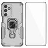For Samsung Galaxy A16 4G/Galaxy A16 5G Phone Case WANLONFENG PC TPU Back Cover Kickstand with Tempered Glass