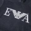 Emporio Armani Logo Embroidered Hooded Long Sleeve Sweatshirt Men Sweatshirt Dark-Gray 6H1M81-1NXQZ-0664