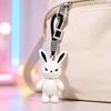 Lightweight Rabbit Keychain Soft Plush Doll Charm Evil Face Plush Keychain  Handbag