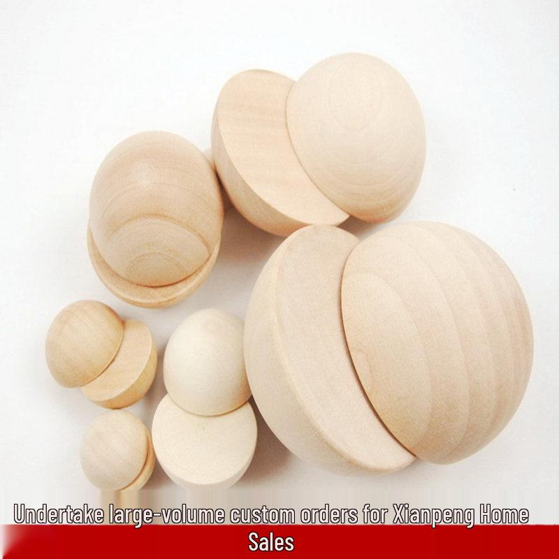 

0.6-9cm Beech Wood Half Sphere Beads for DIY Projects 3.5x3.5x1.7 cm Half Sphere