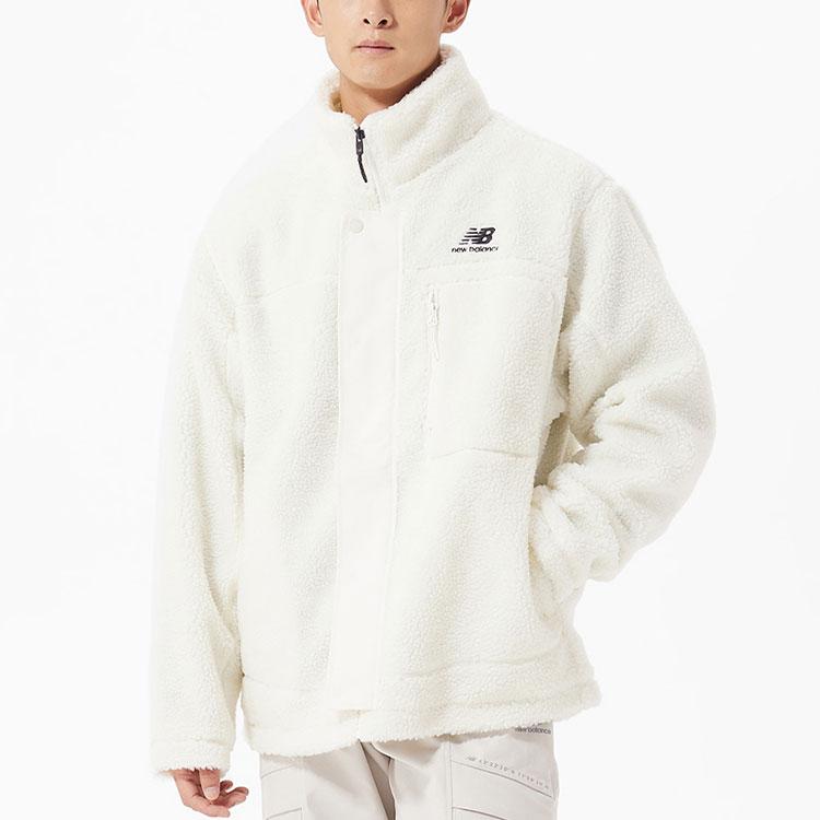 New Balance Jackets Men's White Stand Collar Thickened Other AMJ23351-CIC