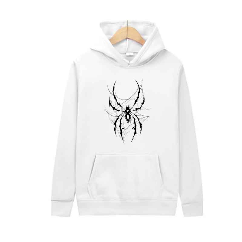 Originality Spider Print Men Women Top Spring Autumn Winter Casual Long Sleeves Hoodie Sweatshirts Street Trends Unisex Clothing