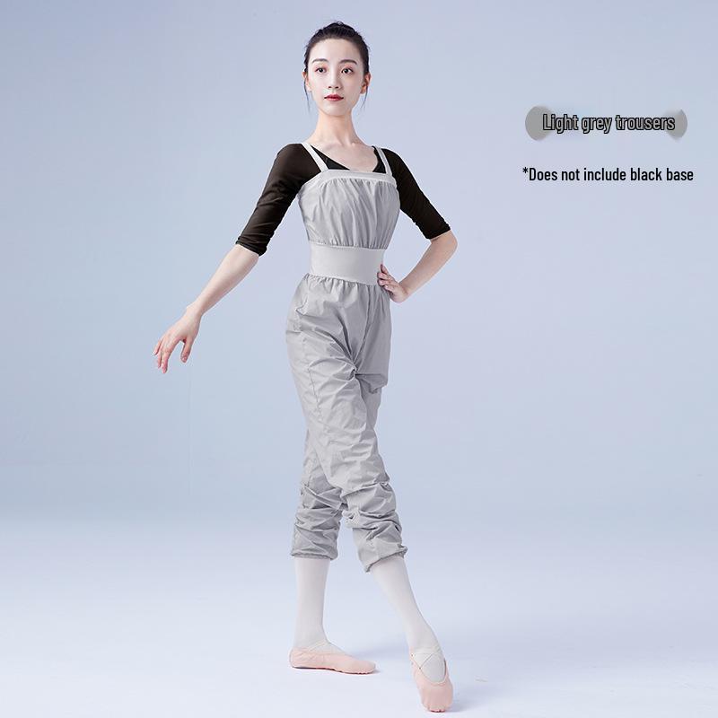 

Женский облегающий комбинезон для разогрева в балете - Шорты-комбинезон цельные с эффектом сауны для танцевальной практики Medium