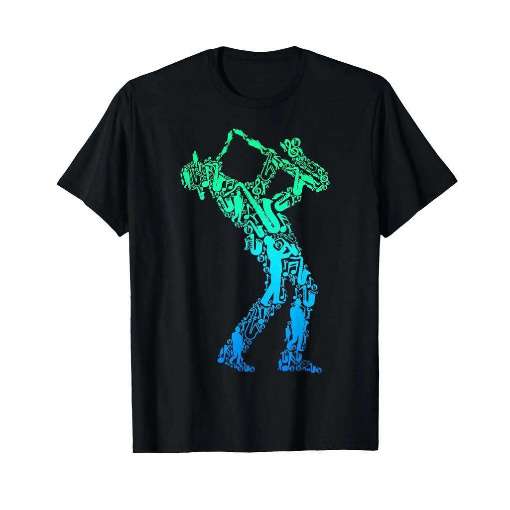 Saxophone Saxophonist Childrens Unisexs T Shirt Black Vintage Fashion Slightly Soft Streetwear Top For Everyday Wear