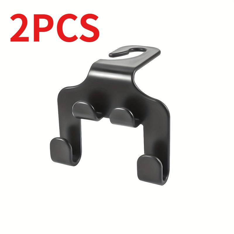 1/2pcs Car Seat Headrest Hook Hanger Black Storage Organizer Universal For Handbag Purse Coat Fit Universal Vehicle Car Holder