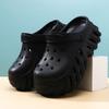 Couple Hole Shoes Men's and Women's Garden Shoes Bag Head Drag EVA Beach Shoes Breathable Sandals Two Wear Cool Slippers Non-slip