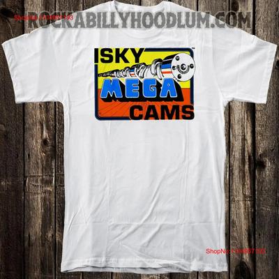 T-shirt Hot Rod Rétro Course de Dragsters Crane Speed Shop Isky Iskenderian Mega Cams vintage Lavé streetwear Décontracté Unisexe Élégant