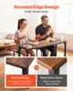 VEVOR Bar Table, 3PCS 1193.8mm Bars Tables Set, Bar Tables and Chair Set with Rounded Edge Design