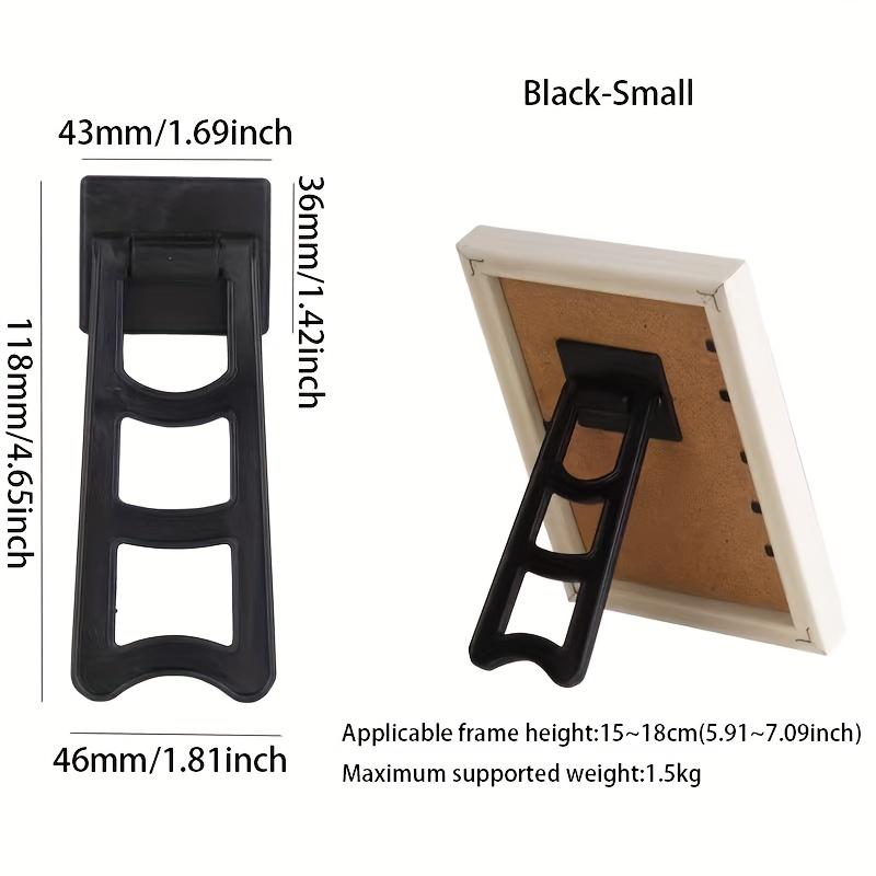 

Classic Trapezoidal Frame Brackets with Bonus Sponge Glue & Screws - Durable Plastic Home Decor Accessories