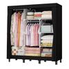 Multifunctional Foldable Grid Wardrobe: Moisture-Proof, Double Hanging Storage Cabinet