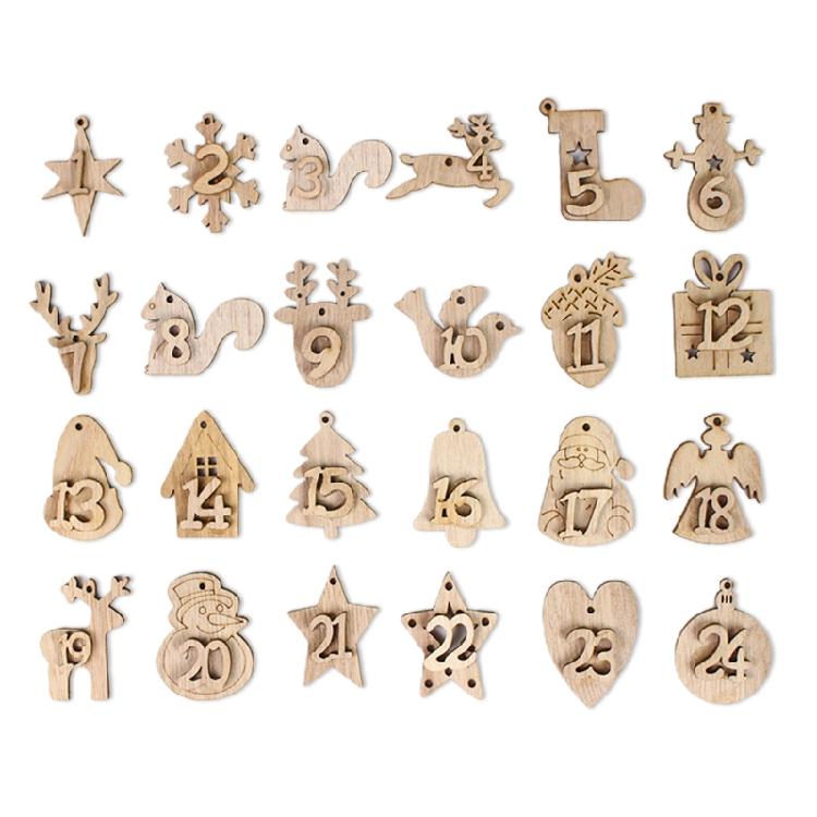 Digital Small Wooden Card Carvings Pendant Suitable for Decorating Living Room