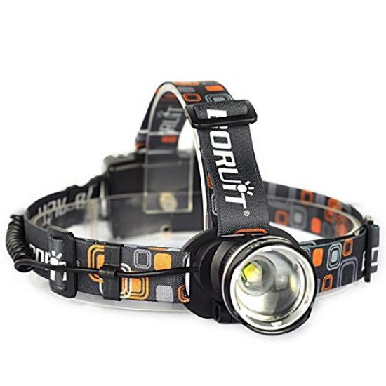 AKIRARI LED 3 Zoom Adjustable Headlamp for Disaster High Adjustable Perfect for Night Outdoor and Power Compact Headlamp, Battery-Powered, Modes,