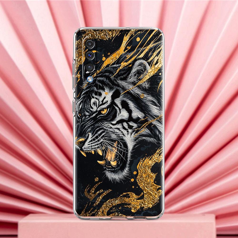 Phone Case For Samsung A56 A36 A26 A24 A16 A14 A12 A32 A50 A70 A22 A40 A34 A54 A42 A52 5G A04s A06 Cover Cool Animal Tiger Lion