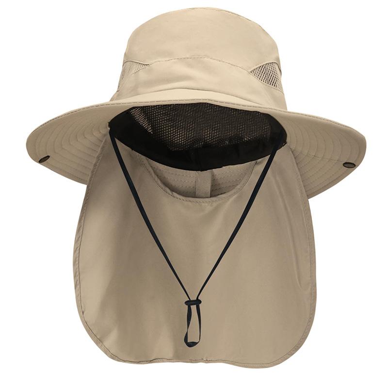 Sunscreen hat men's new sunshade fishing hat sun hat men's large brim UV protection bucket hat