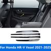 For Honda HR-V Vezel - 2024 2025 Black Ide Door Armrest Panel Strip Molding Trim Interior Accessories Car Styling