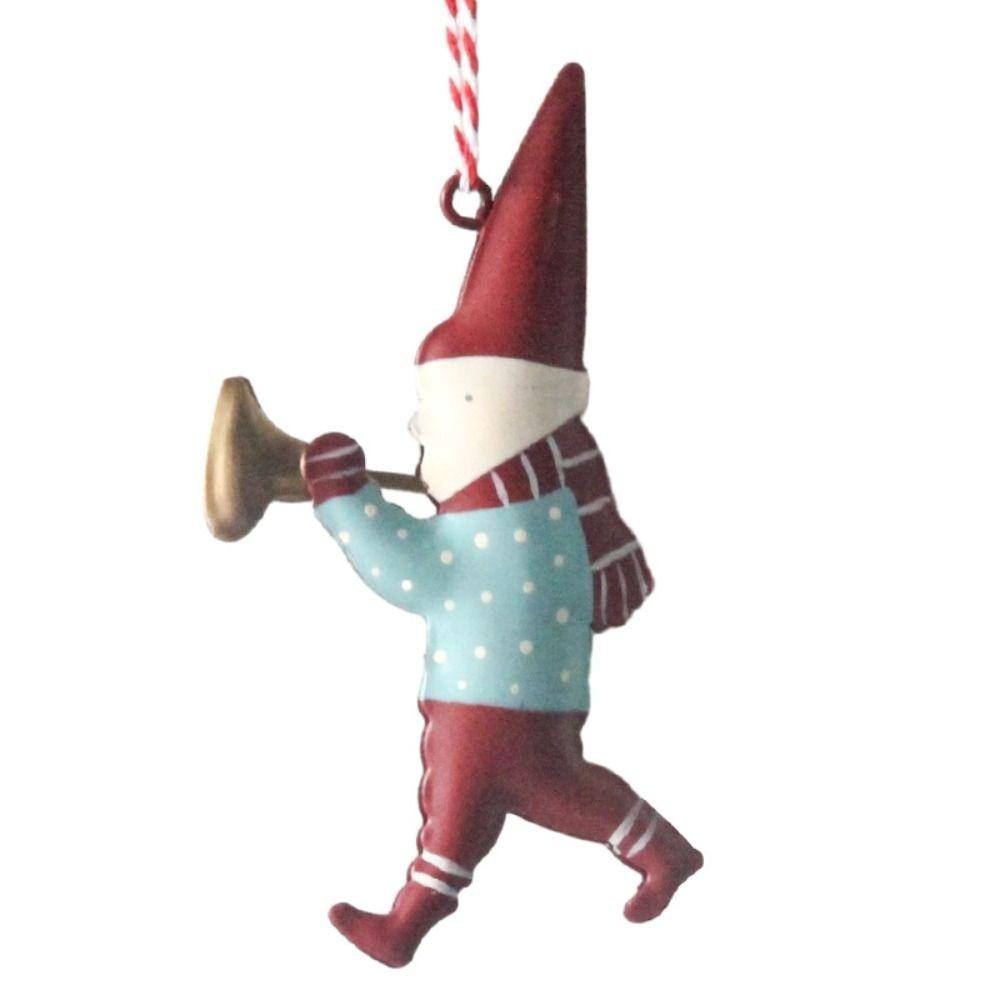 

NEW Nordic Christmas Hanging Decoration Iron Art Cartoon Soldiers Angel Drop Ornaments DIY Double-sides Embellishment Photo Prop