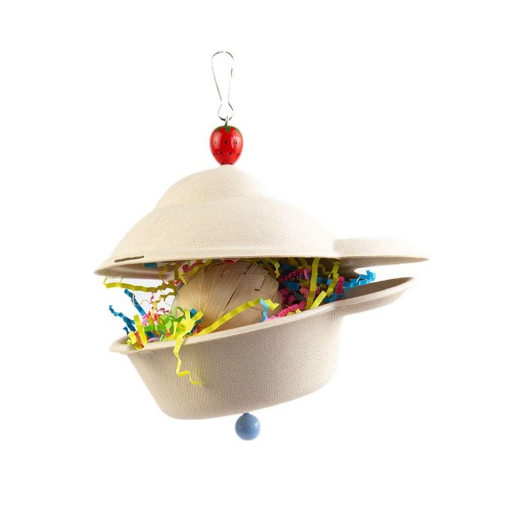 

Bite Resistant Bird Chewing Paper String Colorful Bird Hanging Chewing Toys Relieve Boredom Style A